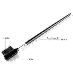 3Pcs Duo Eyebrow Brush and Spoolie  Eyelash Comb Curlers  Steel Brow Brush Comb Makeup Grooming Tool