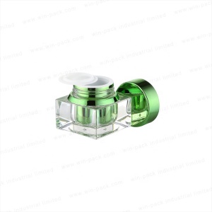 Acrylic jar luxury transparent rectangle cream jar 10g