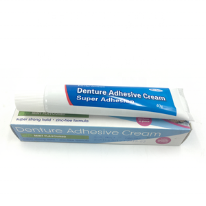 Denture adhesive cream oral hygiene