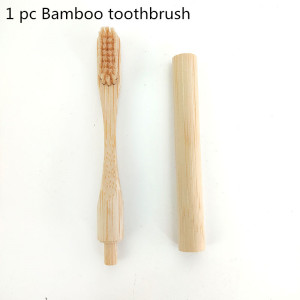 Eco-friendly Biodegradable Tooth Brush Customized Logo Replaceable Heads Bamboo Toothbrush