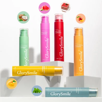 Glorysmile Small Toothpaste Tubes Watermelon Flavor Dazzling White Toothpaste for Fresh Breath