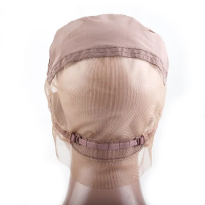 Hot Selling Brown Swiss Lace Adjustable Straps Full Lace Wig Cap for Wig Making