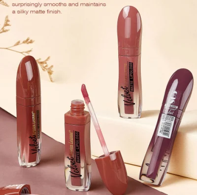 Hot Selling Luxury Makeup Long Lasting Non-Stick Cup Customize Lip Gloss with Your Logo Velvet Matte Color Lipgloss