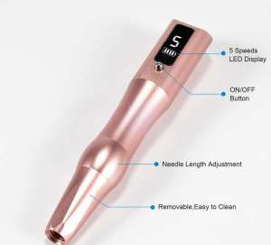 JiDragon Digital Cordless Rechargeable PMU Wireless Machine 5 Speed Tatoo Eyebrow Lip Permanent Marker Pens Makeup Machine