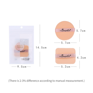 Lameila Custom Latex Free Makeup Foundation Blender Puff Sponge Square and Round Cosmetic Loose Powder Puff B0202