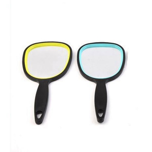 mini size cosmetic pocket makeup mirror with handle