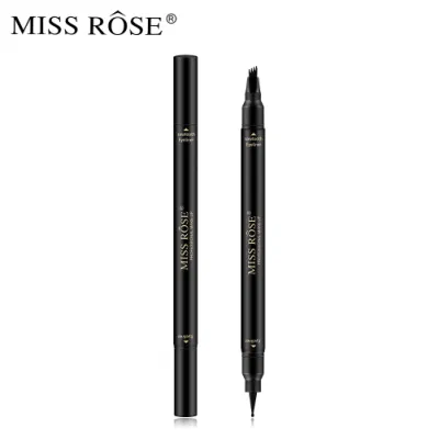 Mr 41 Four-Pronged Eyebrow Pencil Double-Headed Eyeliner Waterproof and Durable Eyeliner Pencil Black Eyeliner Pen