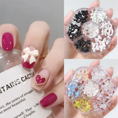 Nail Jewelry Wholesale Flower Bow Aurora Patch Bear Rhinestone Pearl Mixed Nail Decoration Drill Sequins