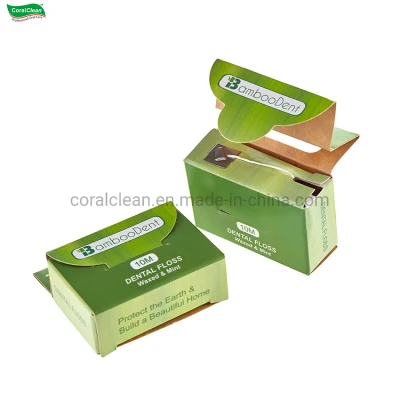 Natural Eco Friendly Biodegradable Silk Oral Care Mint Refillable Teeth Floss