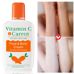 OEM Wholesale Body Bleaching Cream Vitamin C Carrot Private Label Skin Whitening Body Lotion