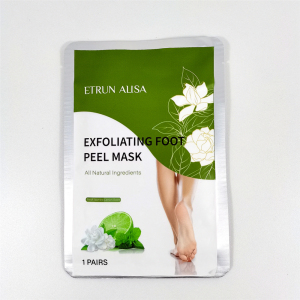 OEM Wholesale Korea Private Label Natural Organic Jasmine Feet Dry Skin Moisturizing Exfoliating Peeling Socks Foot Peel Mask