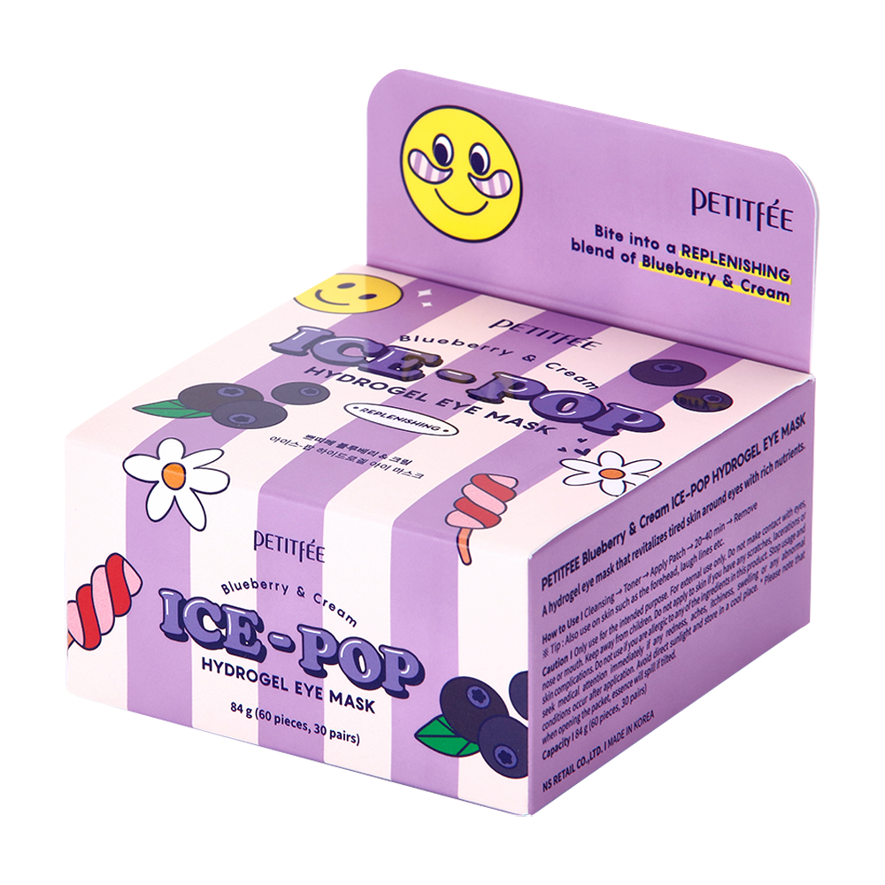 PETITFEE Blueberry &amp; Cream ICE-POP HYDROGEL EYE MASK
