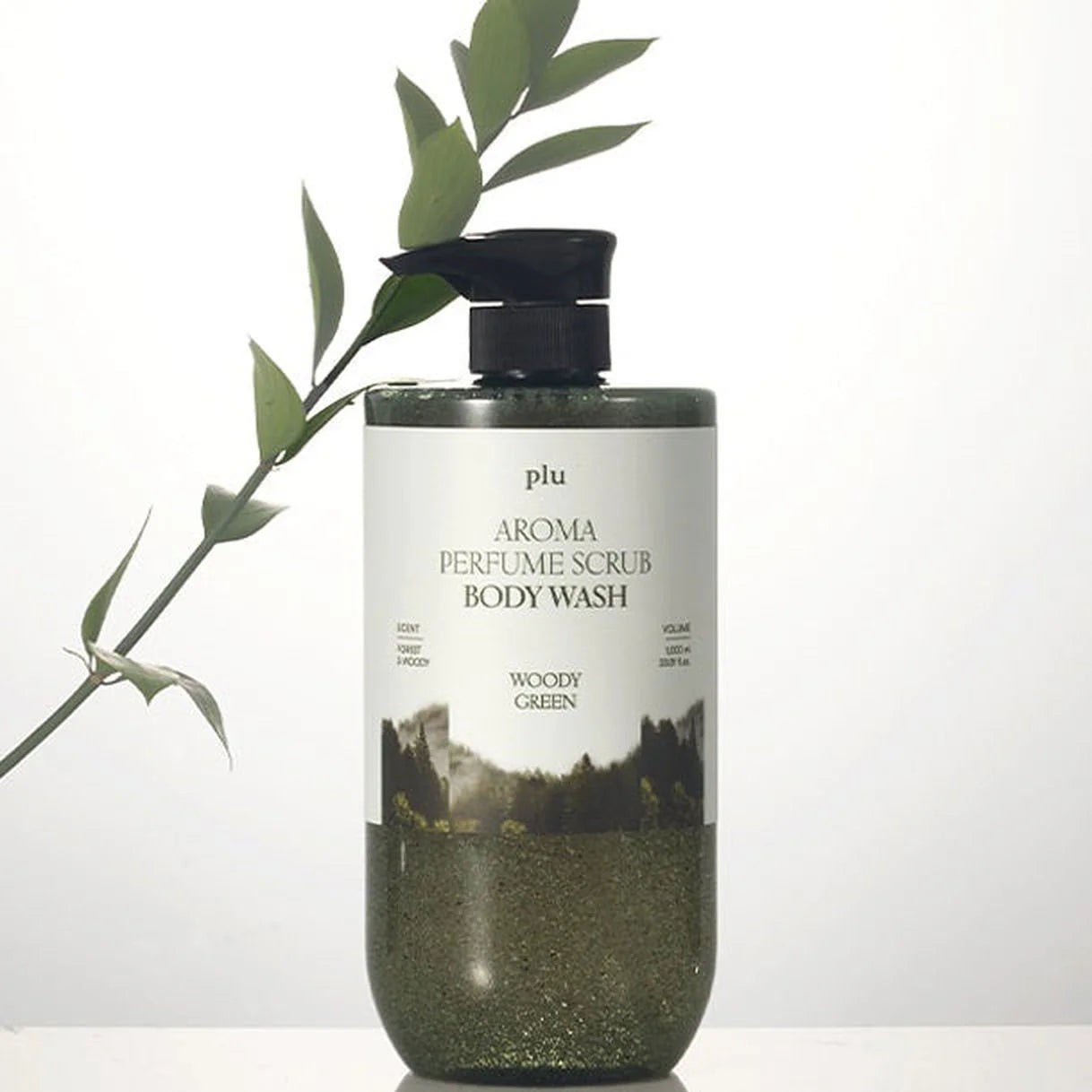 (PLU) Aroma Perfume Scrub Body Wash Woody Green 1L