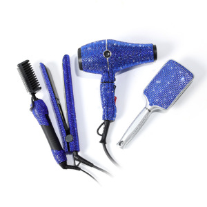 Popular salon equipment tool whole set tools bling rhinestone crystal hot hair tool