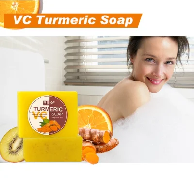 Private Label Organic Natural Ginger Bath Handmade Tumeric Soap for Skin Whitening