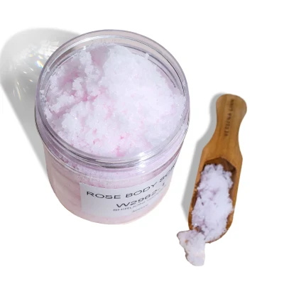 Private Label Vegan Sugar Coconut Rose Exfoliating Organic Fruit Salt Body Scrubs