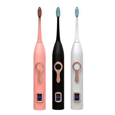 Sonic Vibration Clean Teeth Travel Electric Toothbrush with LCD Display