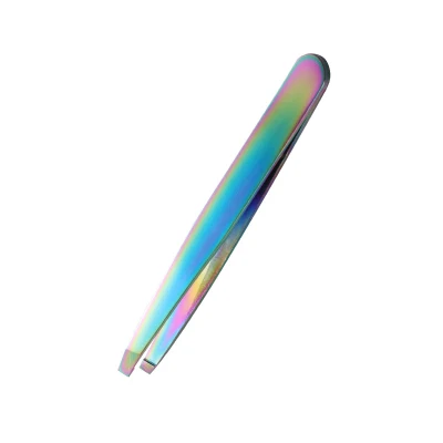 Stainless Steel Eyebrow Clip Color Comb Oblique Flat Mouth