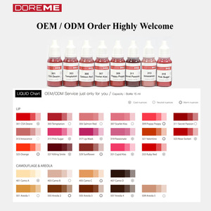 TATTO INK / OEM / ODM Micro Semi Permanent Makeup Pigment of cream type / Tattoo Ink / DOREME