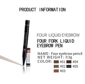 Waterproof Fork tip Eyebrow Tattoo Pen 4 Head Fine Sketch Liquid  Eyebrow Pencil