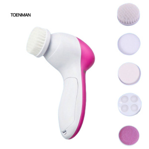 Wholesale 5 in 1 Face Exfoliator Brush Skin Care Electric Silicone Facial Cleansing Brush
