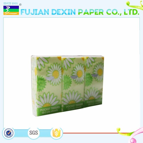 Wholesale Customized Hand Towel Tissue Paper Small Travel Pack Soft Facial 3 Ply Pocket Paper