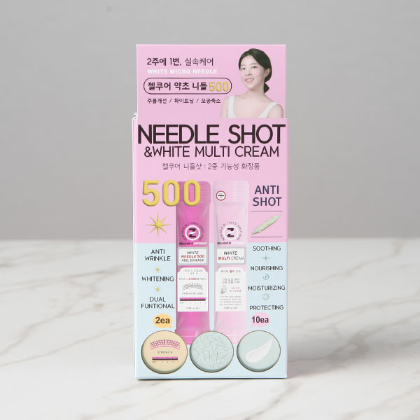 Zellkur Herbal Needle Shot 500 (White Needle Peeling Essence 2ea + White Multi-Cream 10ea)