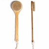 wholesale dry brush, bamboo boar bristle dry brush, long handle, custom body exfoliator scrub brush, shower brush