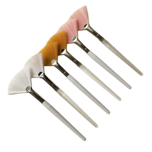 Beauty Tools Face Cosmetic Brush Handle Soft Bristle Fan Mask for Eye Makeup Modification Nylon Fruit Acid Essence