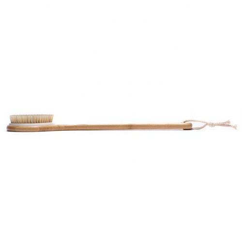 wholesale dry brush, bamboo boar bristle dry brush, long handle, custom body exfoliator scrub brush, shower brush