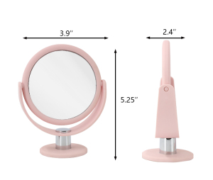 360 degree Rotatable Dual Sided with Magnifying Round Makeup Cosmetic Table Mirror
