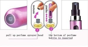 5ml Mini Travel Aluminium Refillable Empty Pen Atomizer Spray Perfume