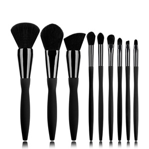 9pcs High End Bulk Dense Black Makeup Brush