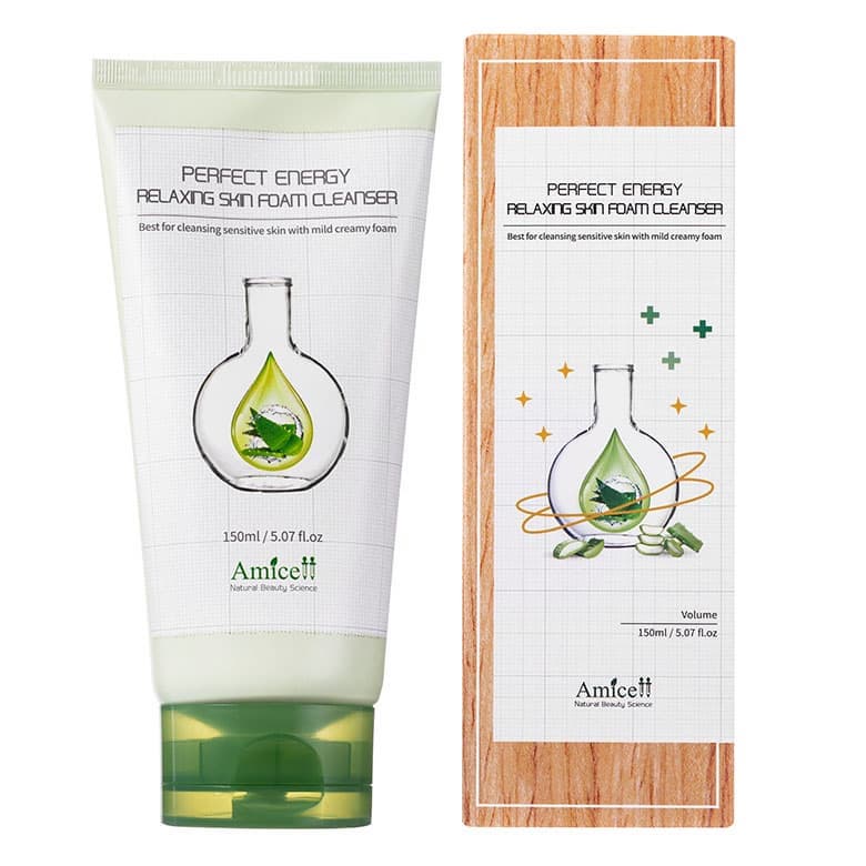 Amicell Skin Care Perfect Energy Sensitive Skin Relaxing Skin Foam Cleanser Facial Wash Cosmetic