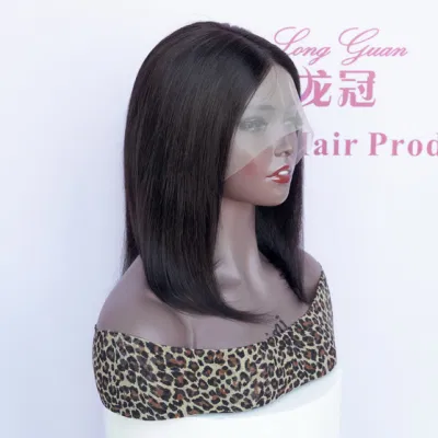 Best Selling Factory Wholesale Unprocessed Virgin Natural Human Hair Bob 13X4 Transparent HD Lace Front Wigs for Black Woman
