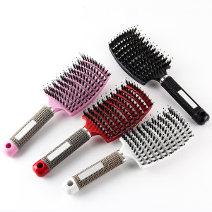 Curved Vented Styling Hair, Brush Detangling Thick Hair Massage Blow Drying Brush/