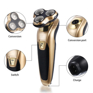 Custom Logo Auto men shaving hair removal rechargeable 3 in 1 shaver with triple blade shaver electric man