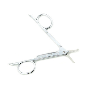 Customized professional Makeup Tools scissors Double Eyebrow Makeup Stainless Steel Beauty Scissors