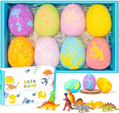 Dinosaur Toys Gift Custom Dino Egg Bath Bombs for Kids Dino Fizz Bath Bombs with Organic &amp; Natural Ingredient- Fizz Bath Bomb Gift Set