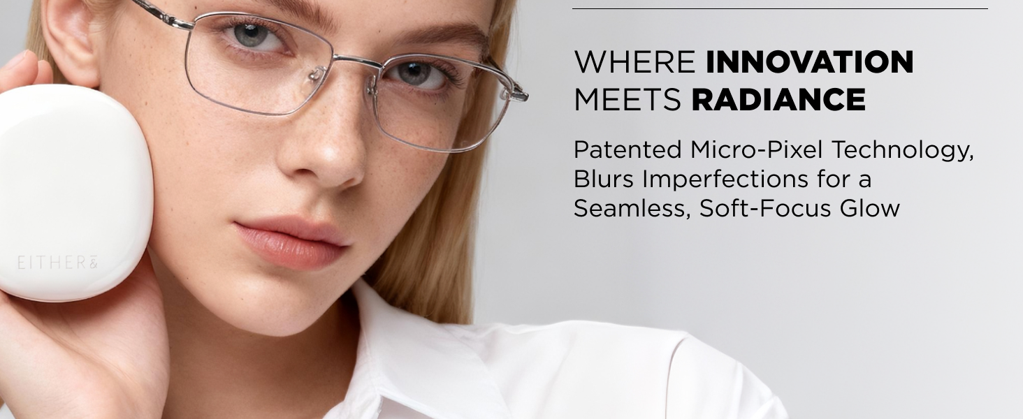 EITHER&amp; Glow Pixel Cushion Foundation (23P Amber, 12g)