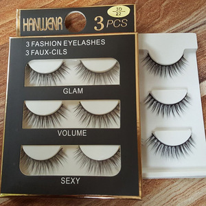 false eyelashes korean fiber 3D silk lashes and create your own brand