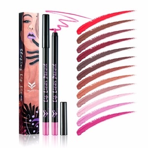 High Quality Waterproof Long Lasting Matte Multicolor Lipliner Kiss Proof Lip Liner Pencil