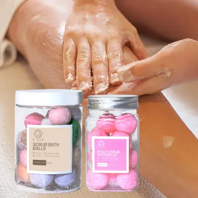 Hot Sell Wholesale Organic Exfoliating Bath Candy Deep Cleansing Deep Cleansing Sugar Scrub Balls