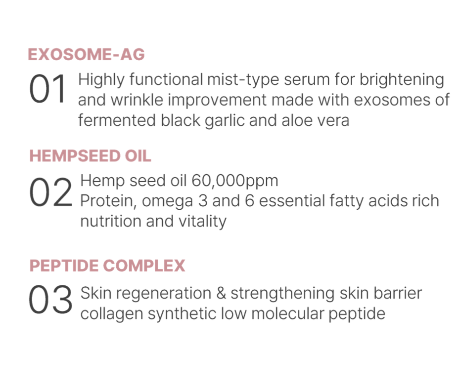 [LARA CLARA] EXO-AG HEMP MIST SERUM, skin care 