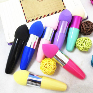 Minch Beauty Sponges Puff With Handle Shape Foundation Powder Puff Portable Candy Color Sponge Powder Puff Makeup Tools