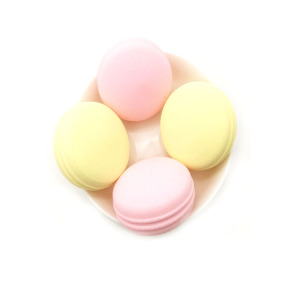 New design Latex free Macaron cosmetic puff make up sponge blender