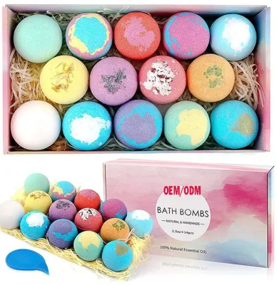 OEM Hot Sale Organic and Natural Fizz Bath Bombs SPA Bath Bombs Gift Sets with Private Label