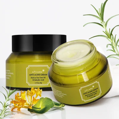 Private Label Best Natural Organic Tea Tree Oil Anti Pimples Remover Acne Treatment Cream Wholesale OEM ODM Softening Face Cream