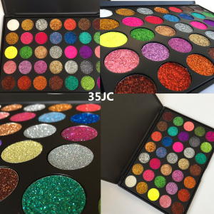 Private Label Make Up Cosmetics OEM  brand wholesale makeup Pressed Glitter 35 colors Eyeshadow