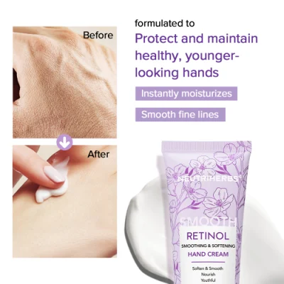Private Label Skin Care Smoothing Nourishing Retinol Moisturizing Anti Wrinkle Hand Cream Lotion